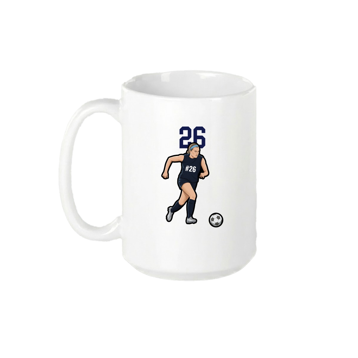 15oz Coffee Mug — Number Top in White