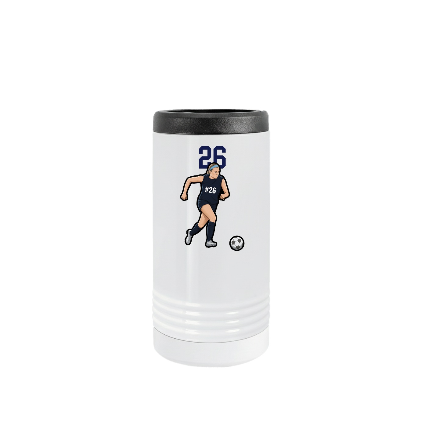 Slim Beverage Holder — Number Top in White