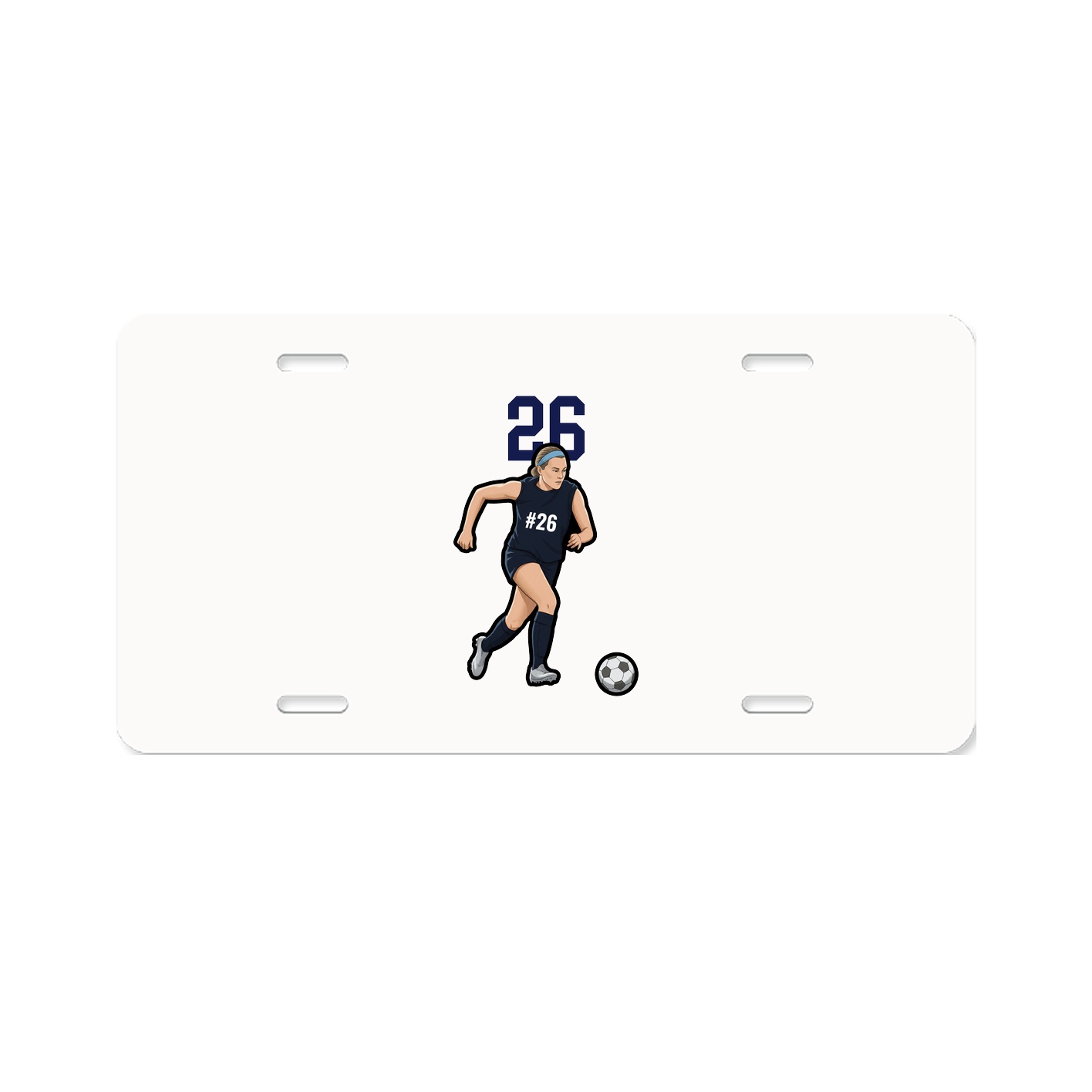 License Plate — Number Top in Classic
