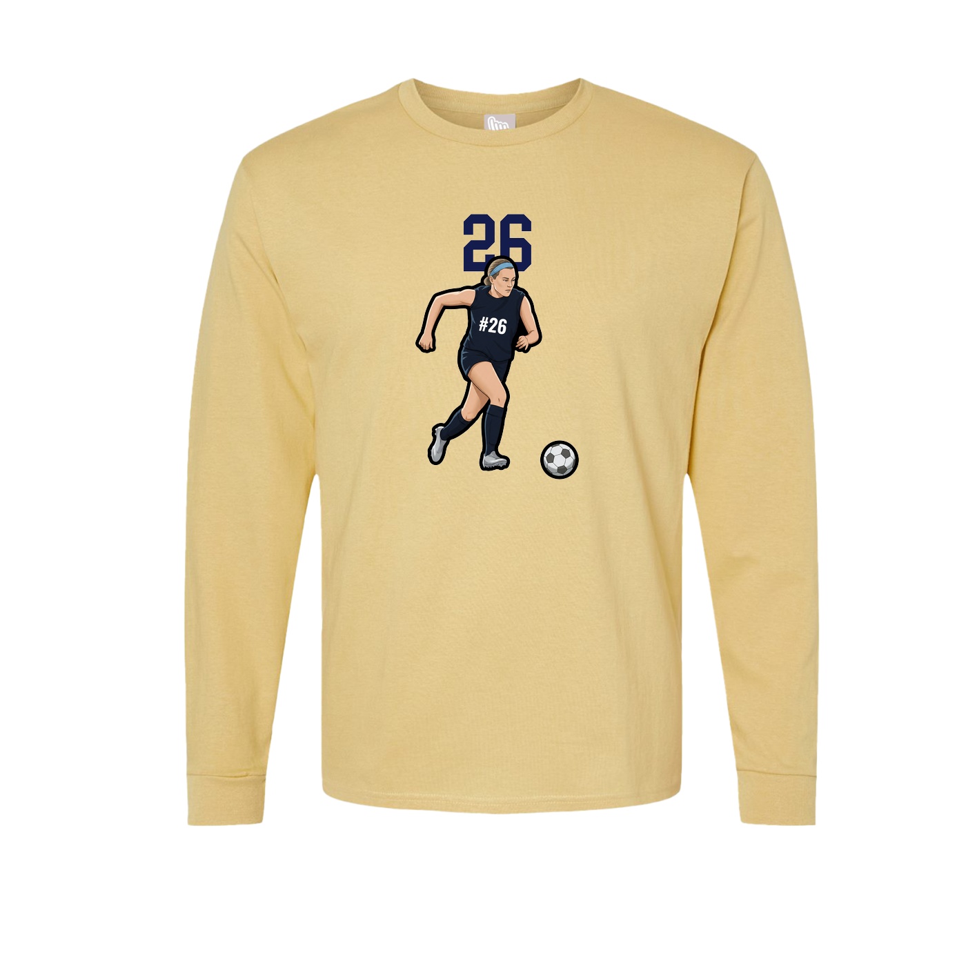 Long Sleeve Tee — Number Top in Vegas Gold