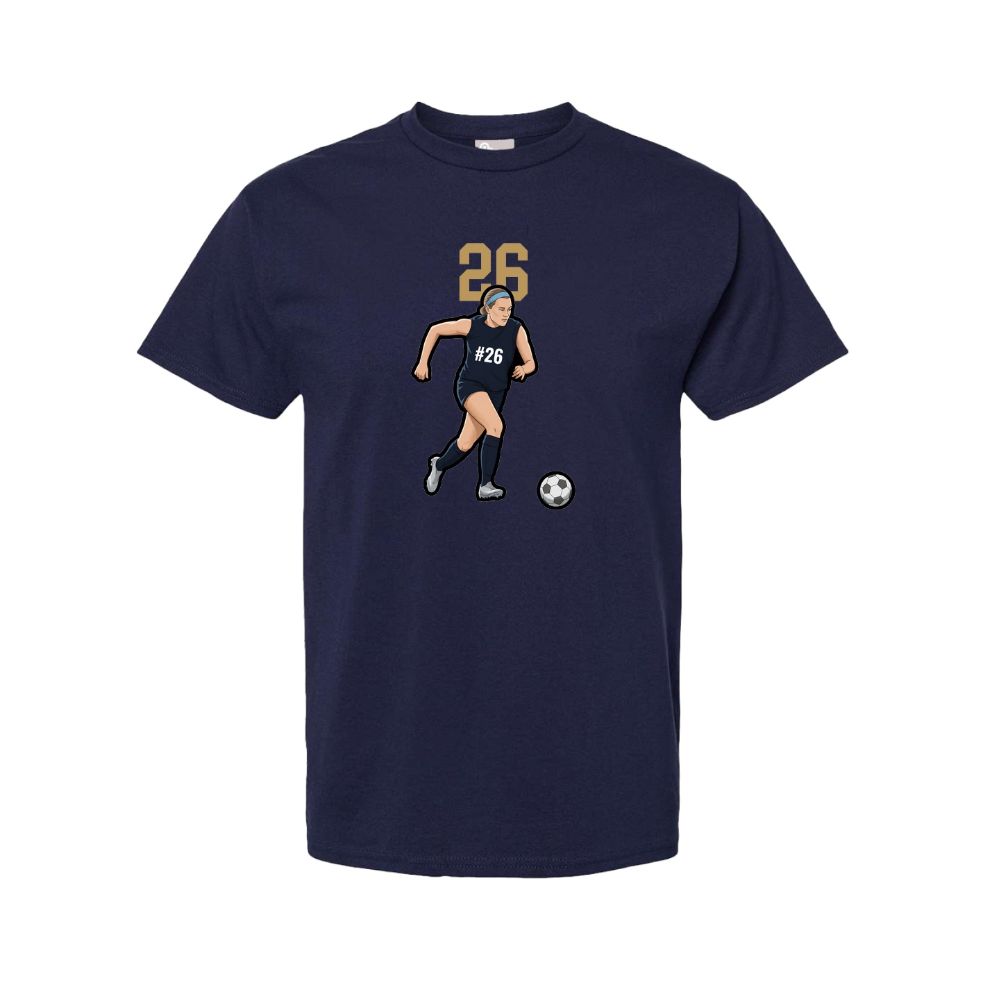 Youth Tee — Number Top in Navy