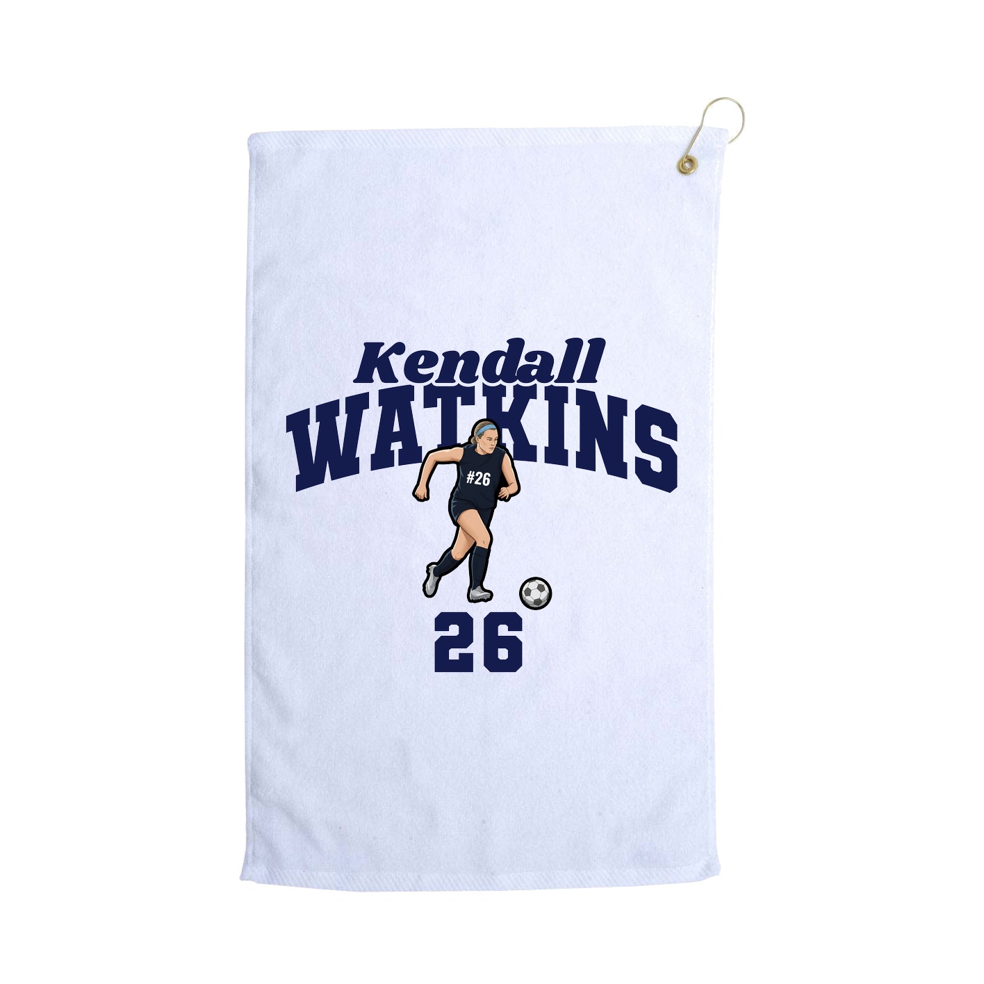 Golf Towel — Signature Arch in White