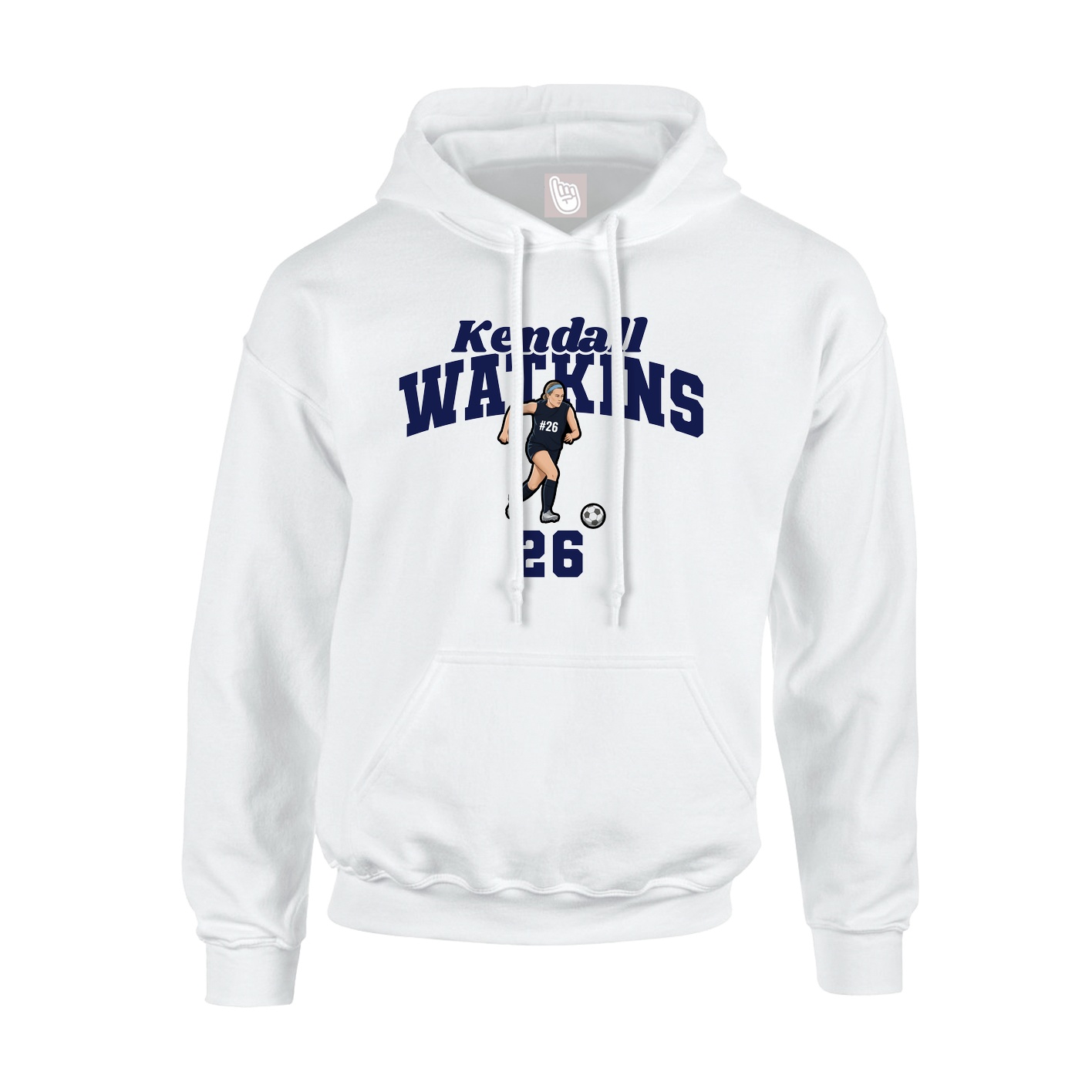 Youth Hoodie — Signature Arch in White