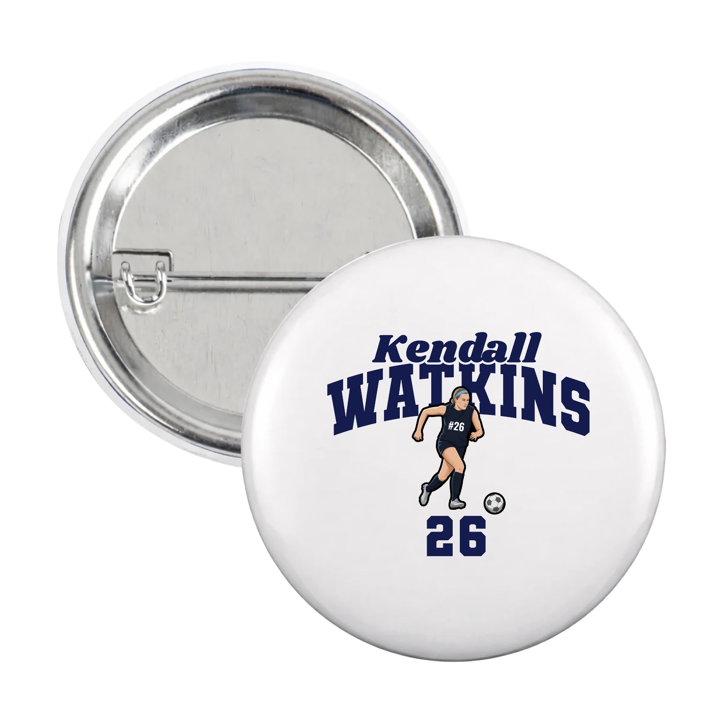Game Day Button — Signature Arch in White