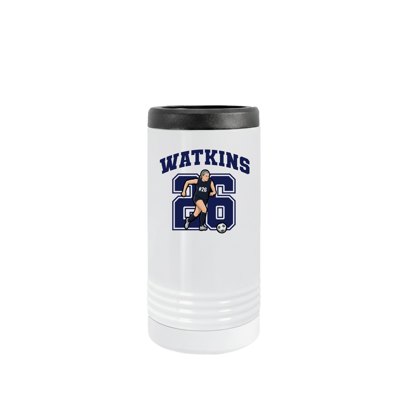 Slim Beverage Holder — Number in White