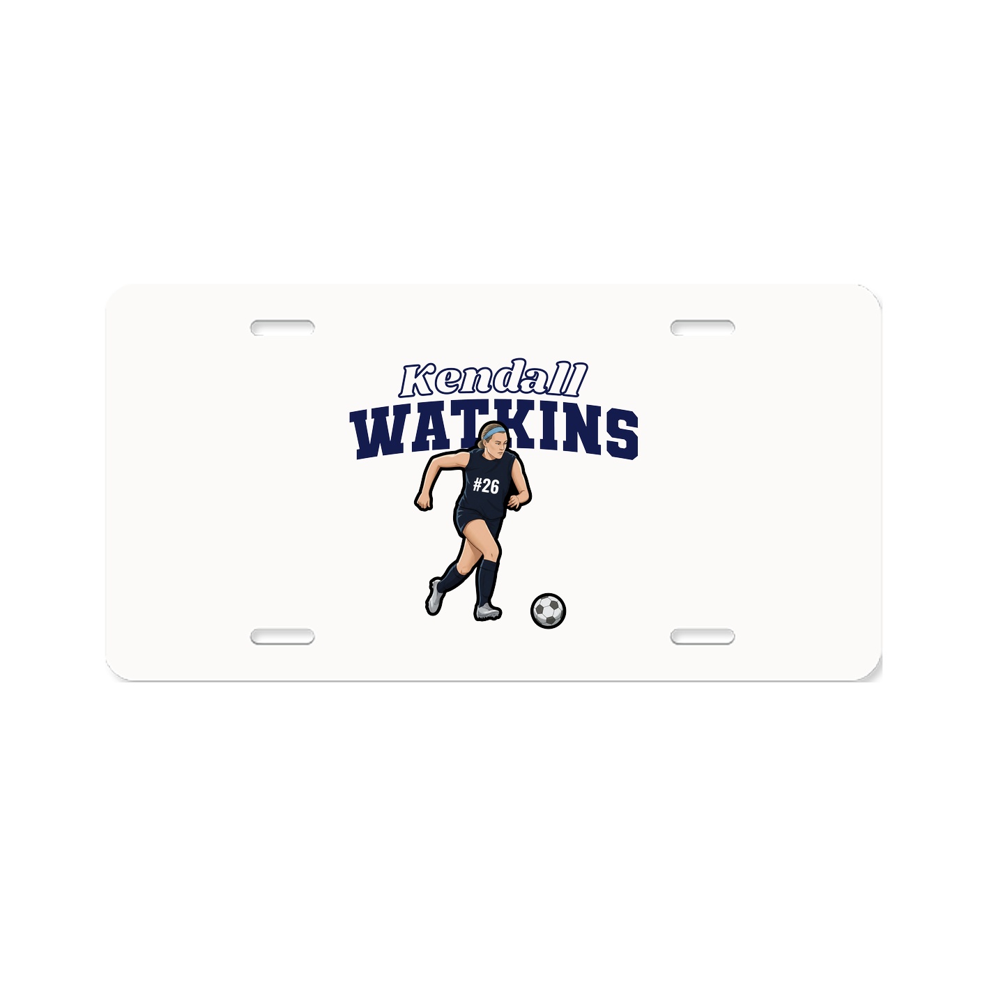 License Plate — Name Arch in Classic