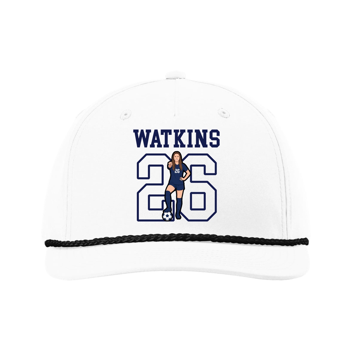 Five-Panel Classic Rope Cap — Shirsey in White