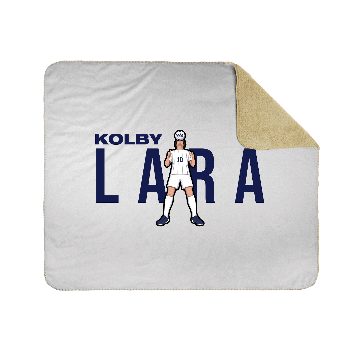 Throw Blanket — Player Name in White