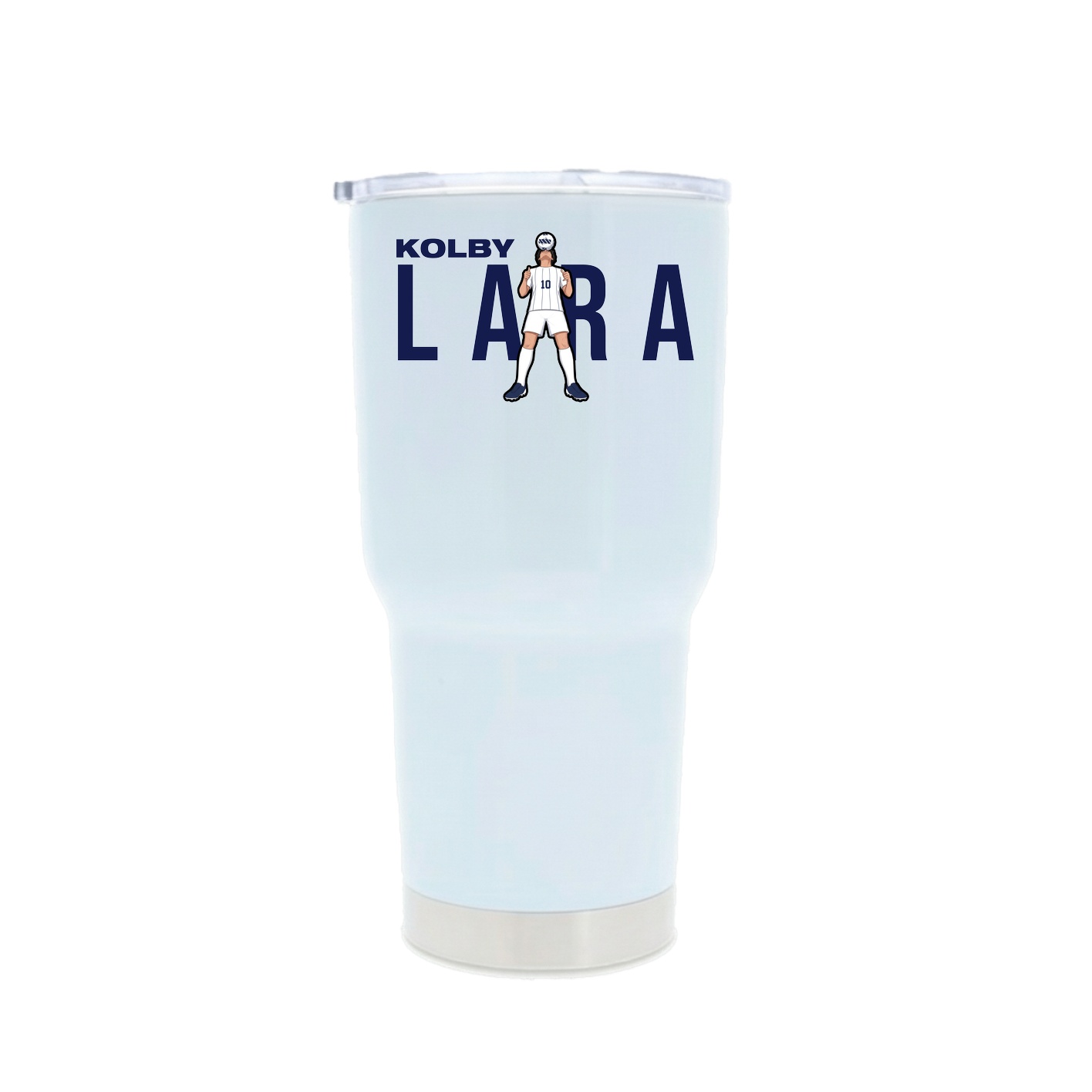 30oz Stainless Steel Tumbler — Player Name in White