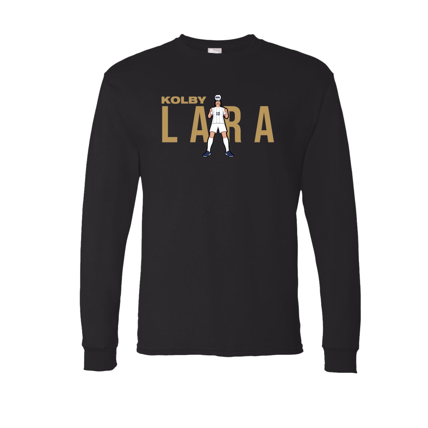 Long Sleeve Tee — Player Name in Black