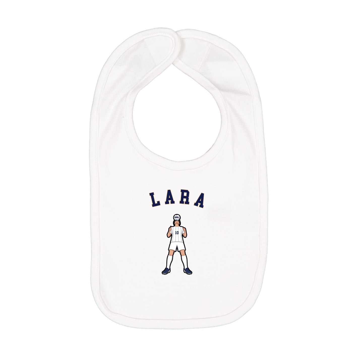 Infant Bib — Shirsey Arch in White