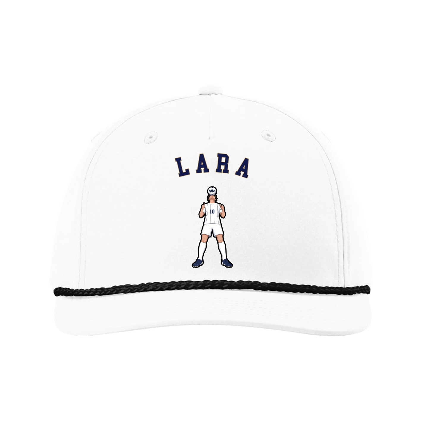 Five-Panel Classic Rope Cap — Shirsey Arch in White