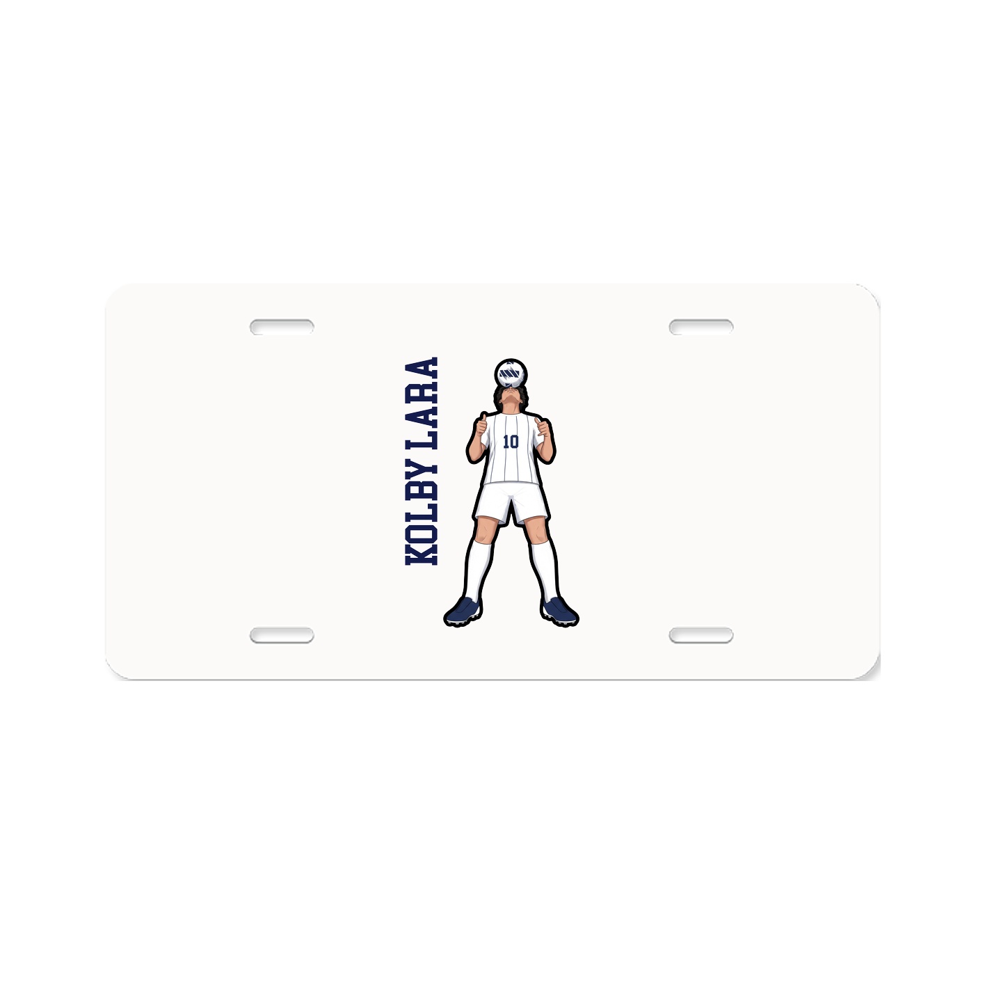 License Plate — Name Vertical in Classic