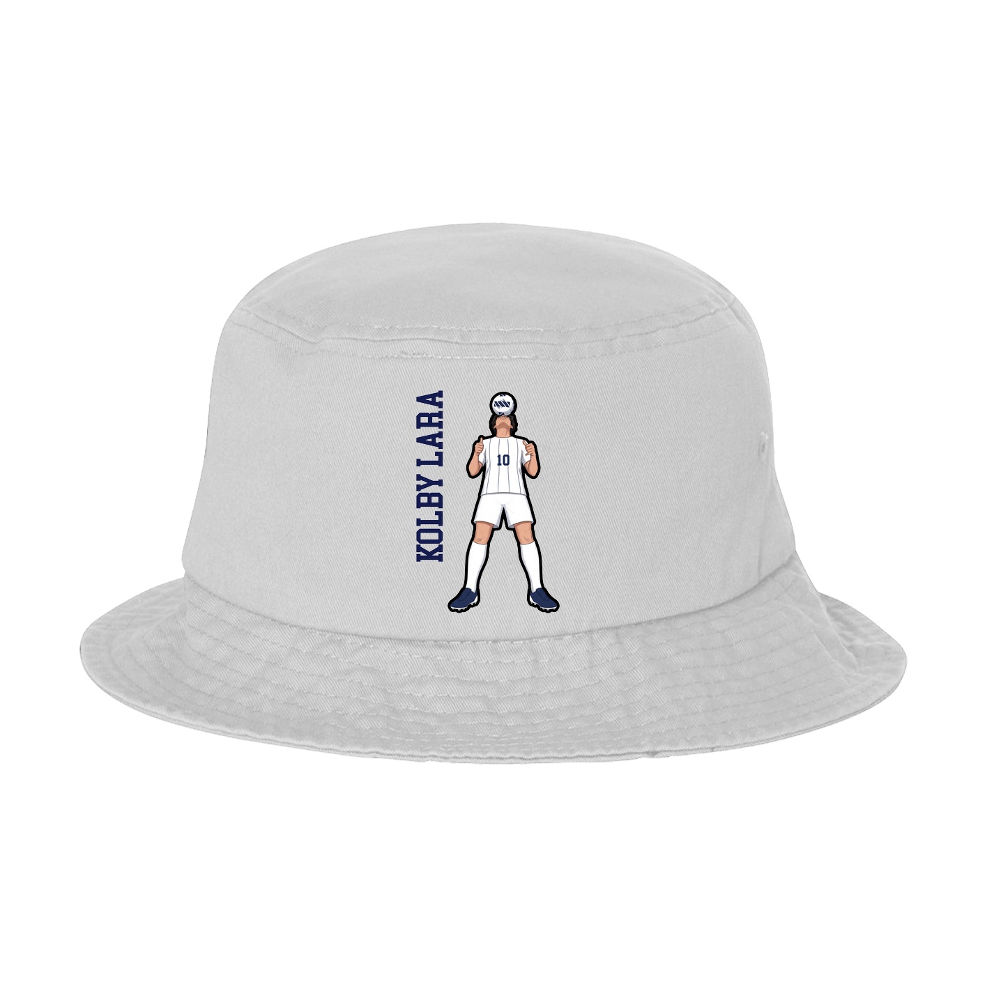 Bucket Cap — Name Vertical in White