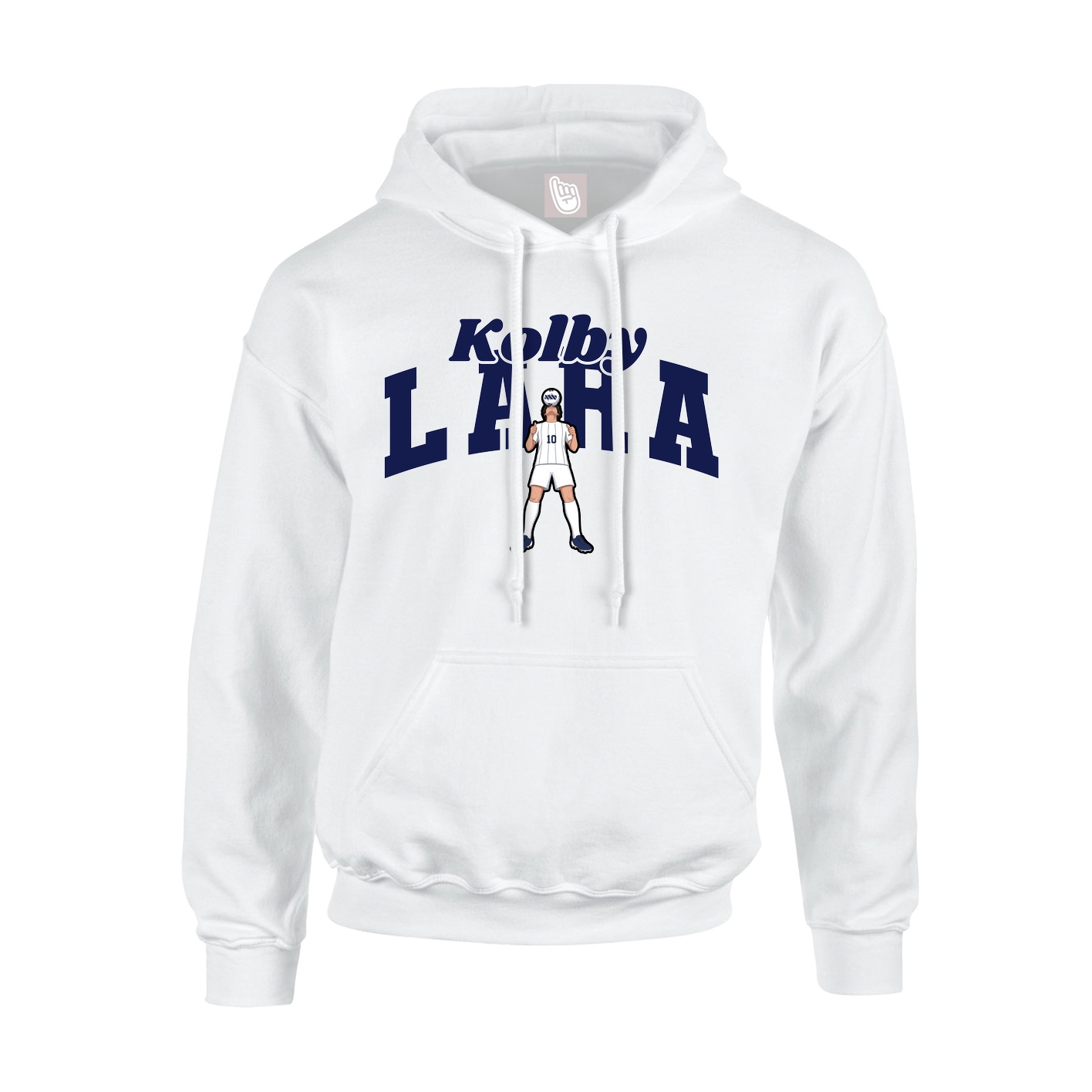 Youth Hoodie — Signature Arch in White