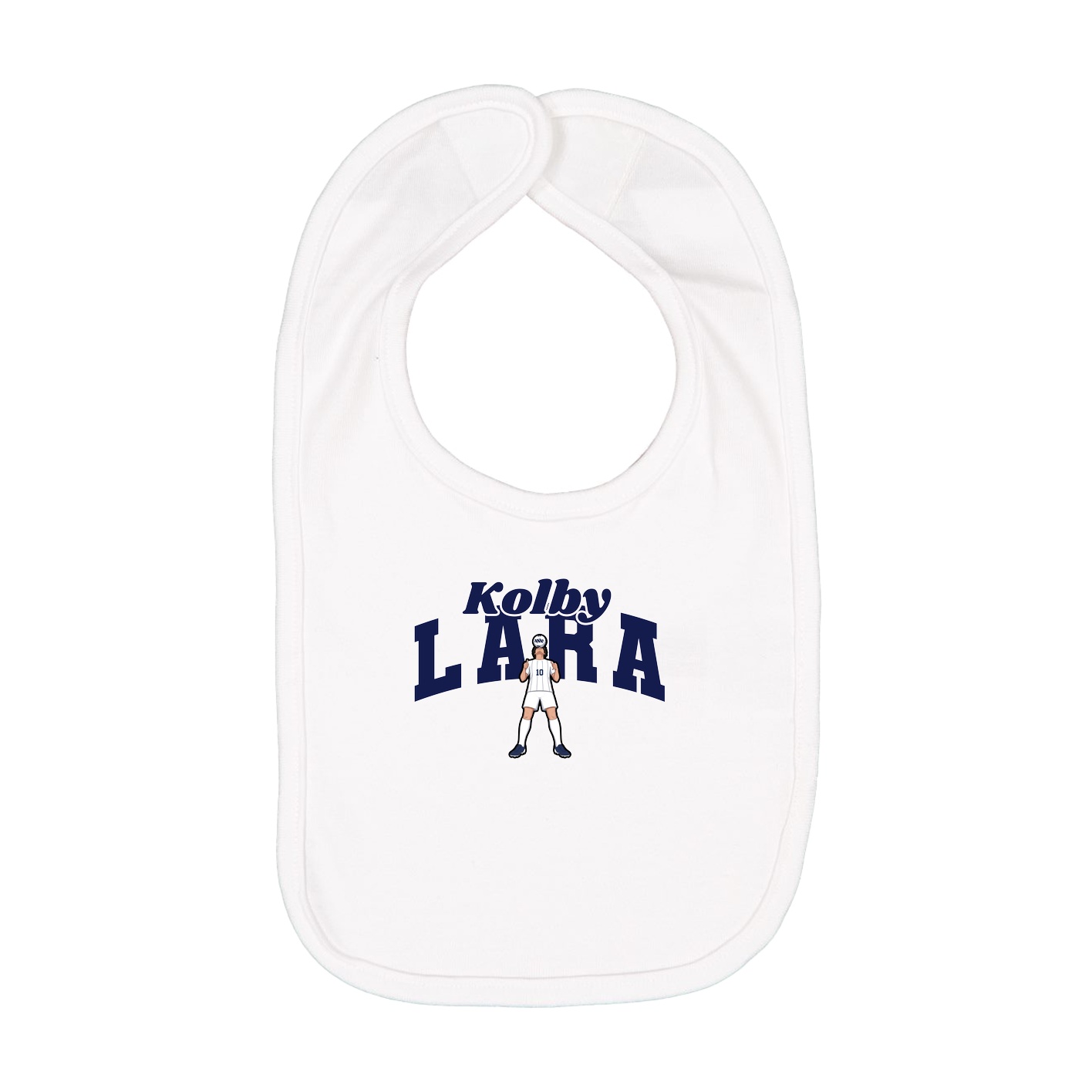 Infant Bib — Signature Arch in White