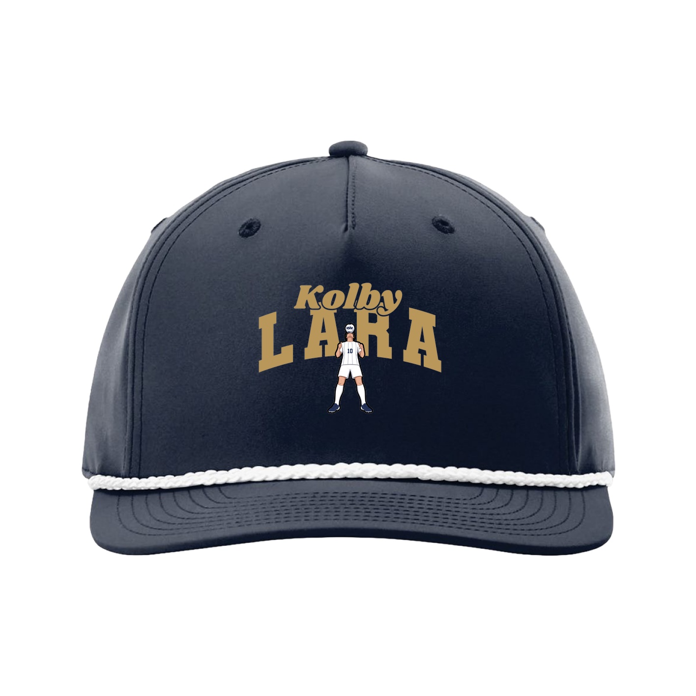 Five-Panel Classic Rope Cap — Signature Arch in Navy