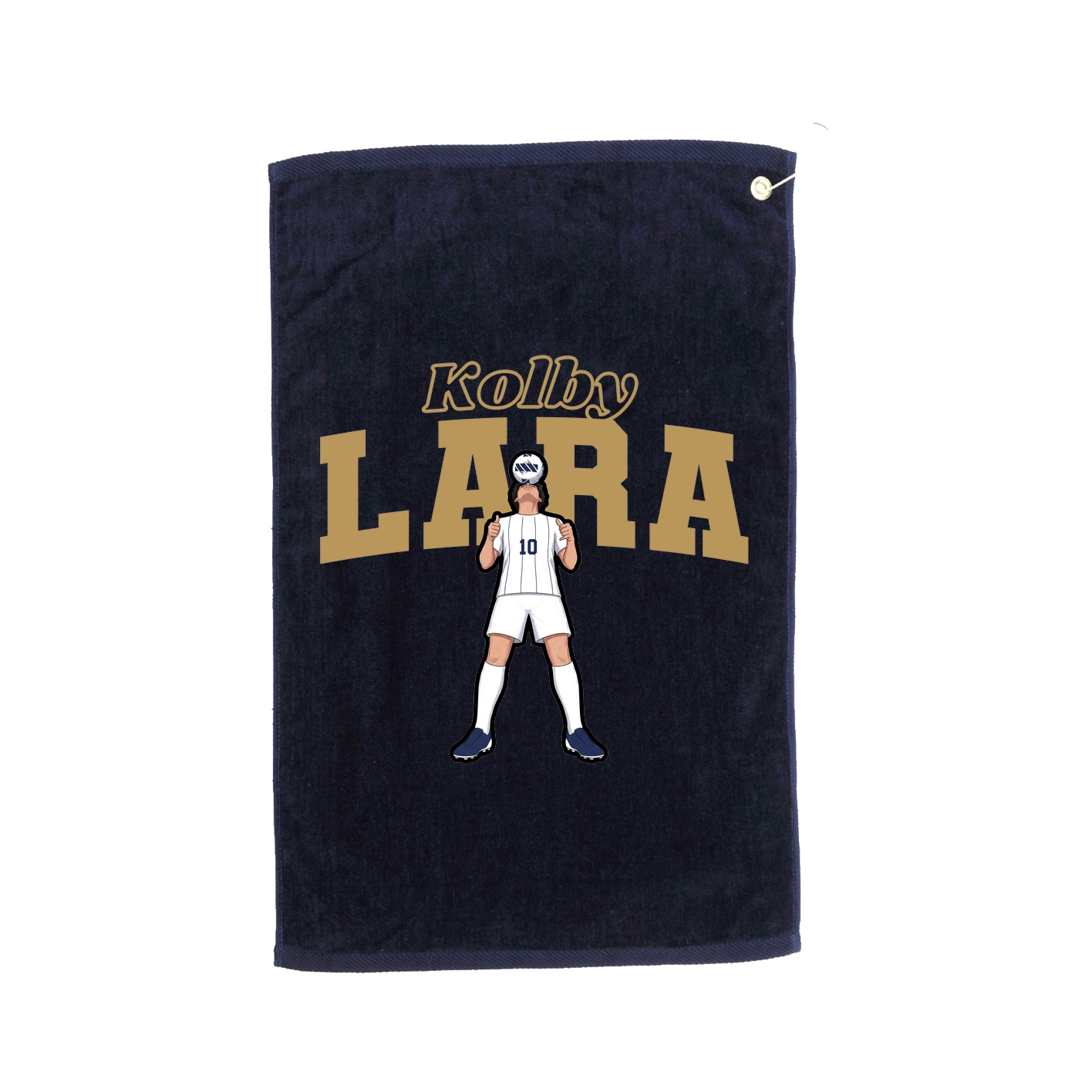 Golf Towel — Name Arch in Navy