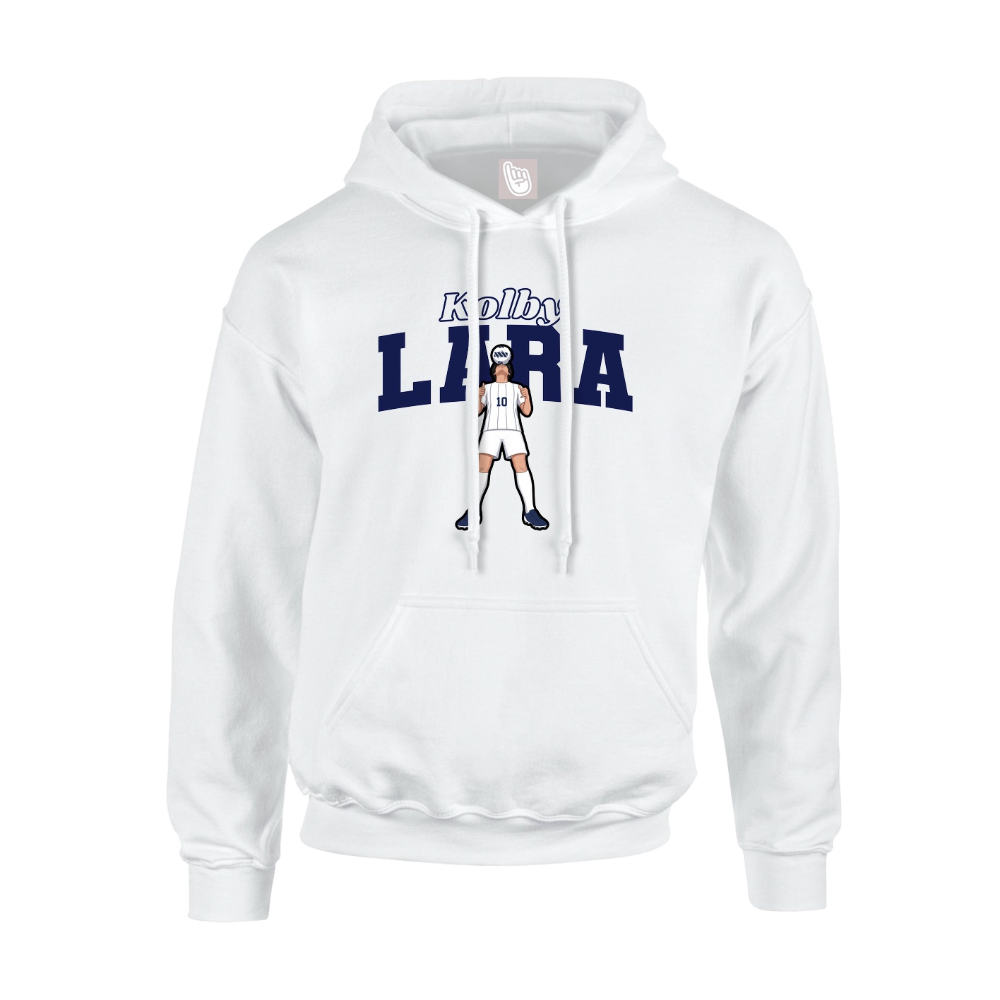 Hoodie — Name Arch in White