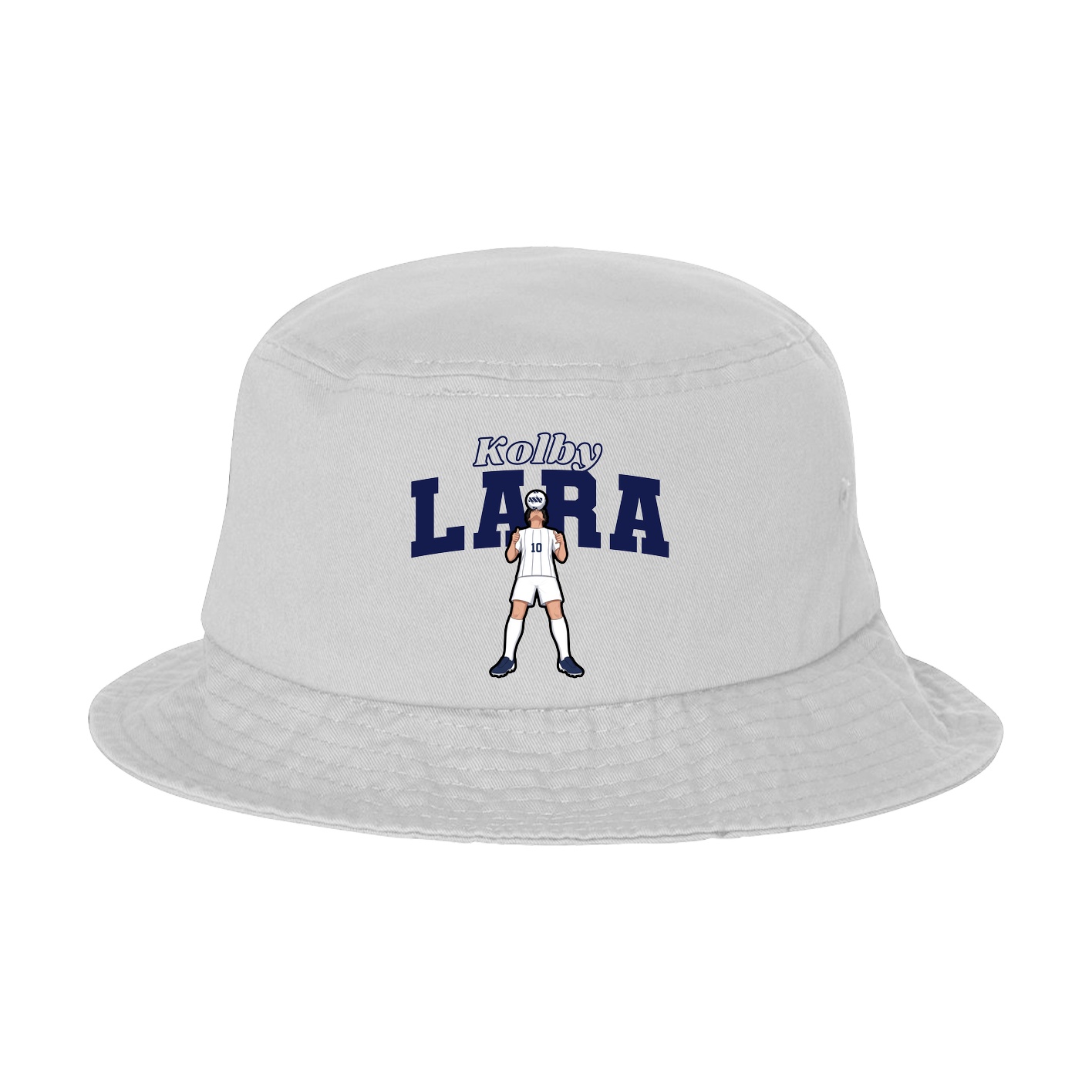 Bucket Cap — Name Arch in White