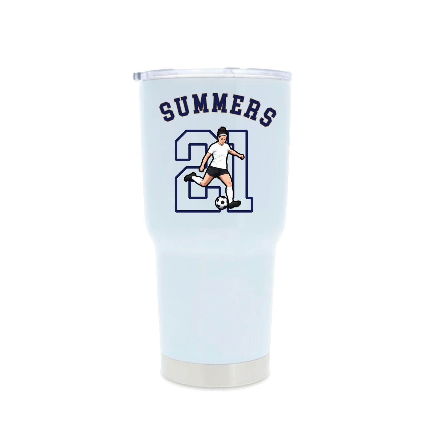 30oz Stainless Steel Tumbler — Shirsey Arch in White
