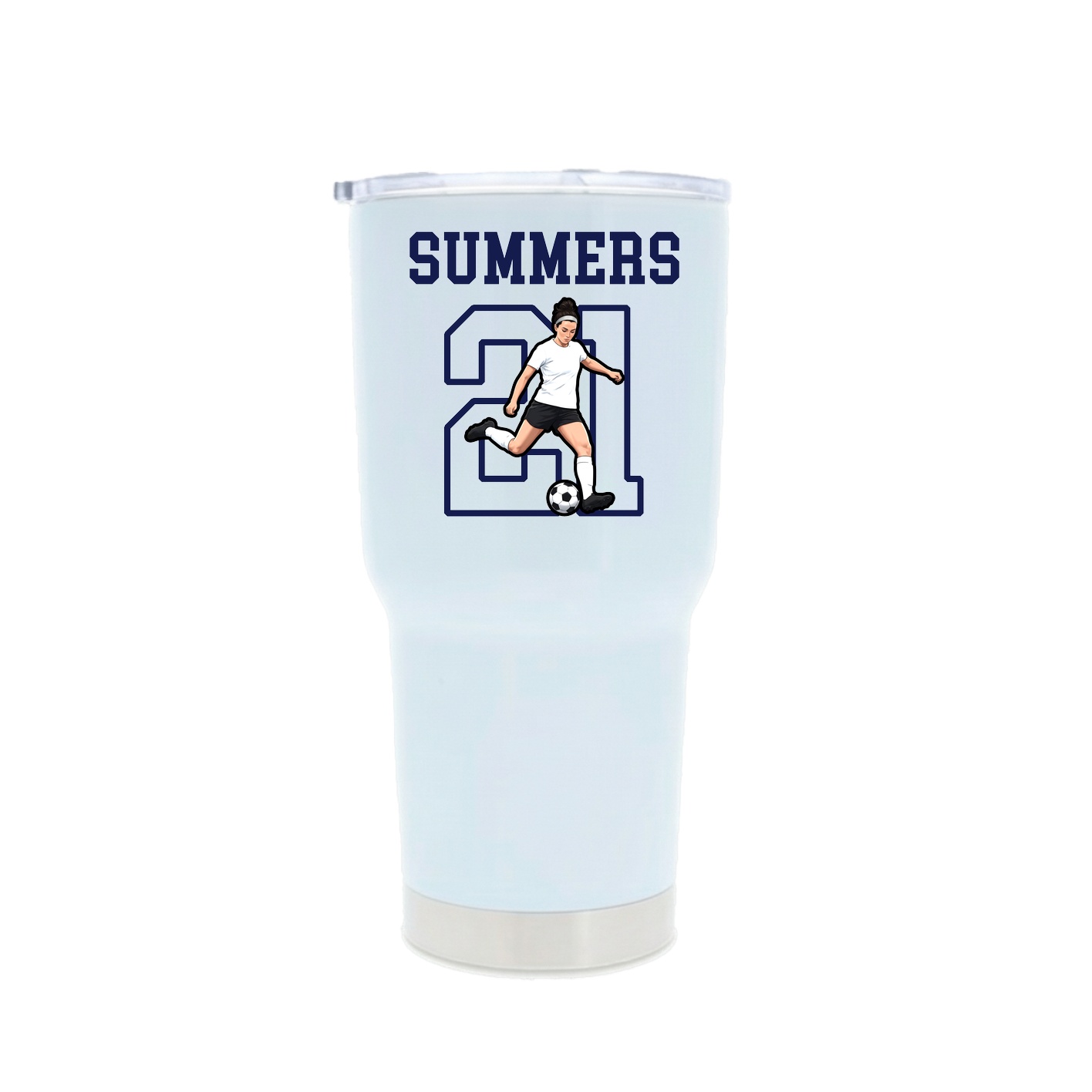 30oz Stainless Steel Tumbler — Shirsey in White