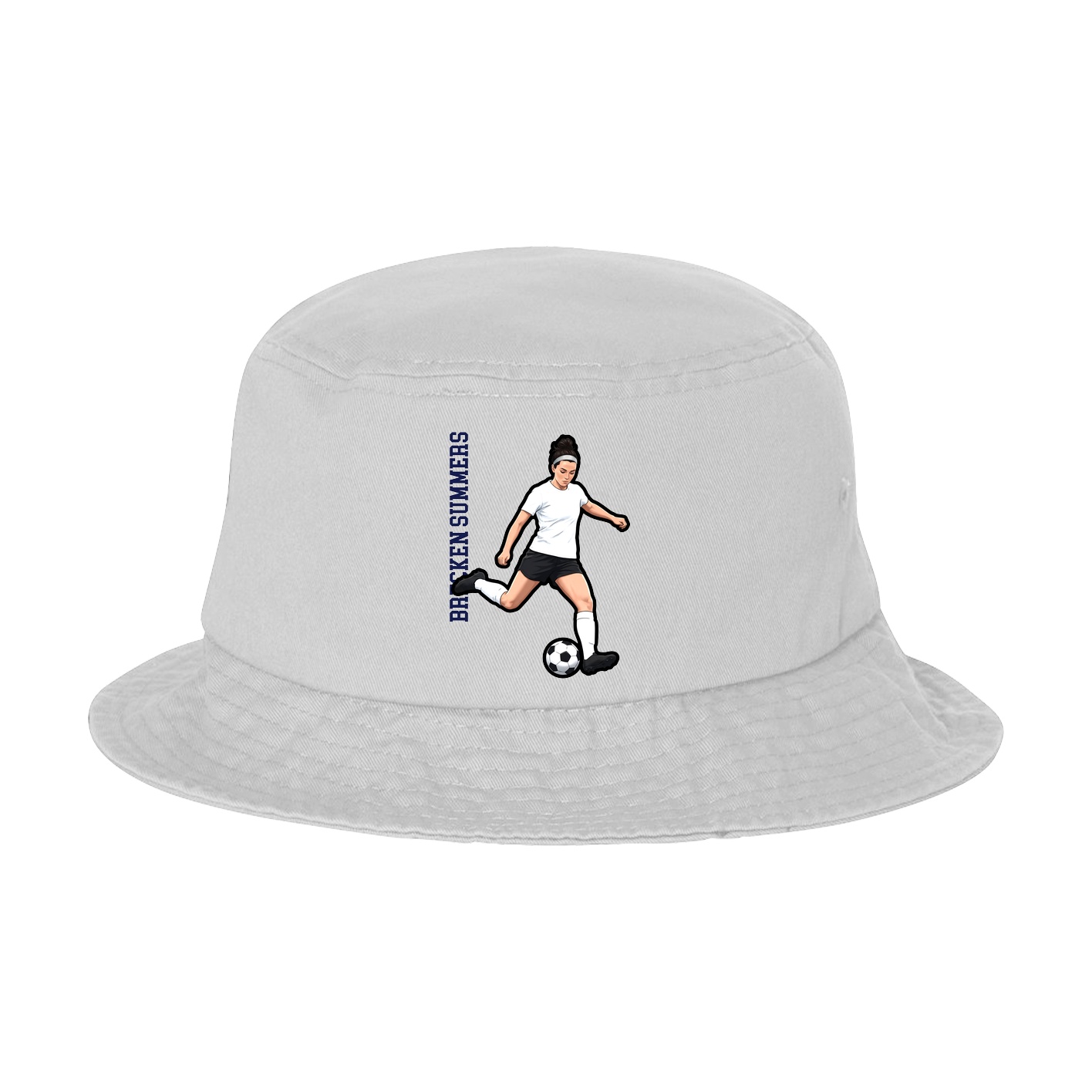 Bucket Cap — Name Vertical in White