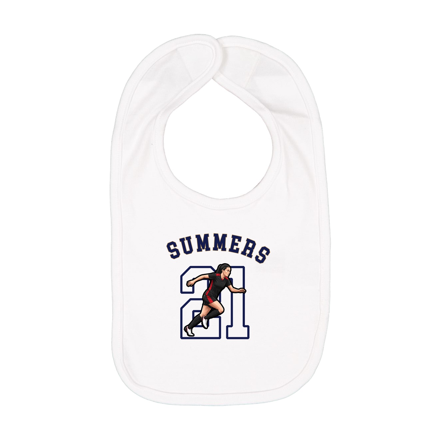Infant Bib — Shirsey Arch in White