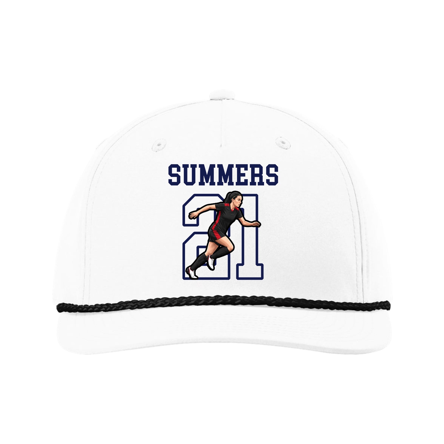 Five-Panel Classic Rope Cap — Shirsey in White
