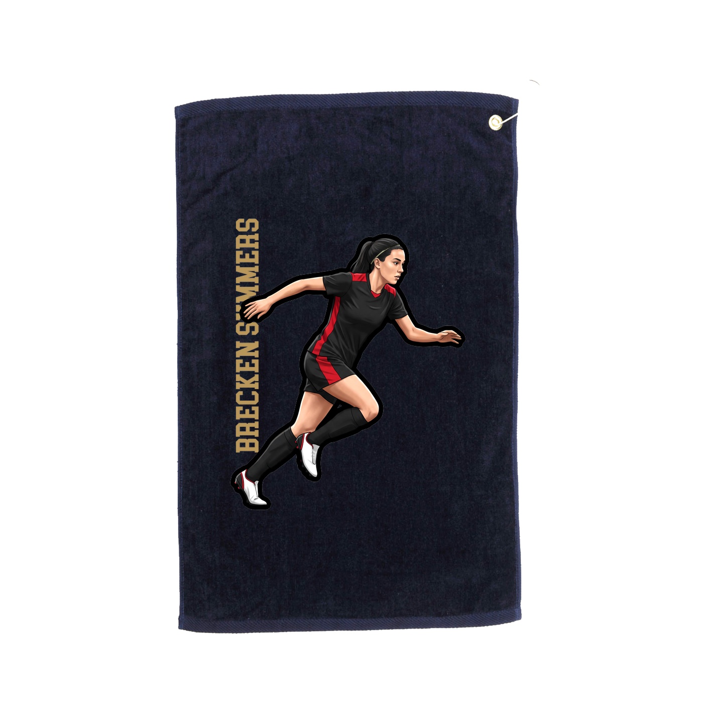 Golf Towel — Name Vertical in Navy