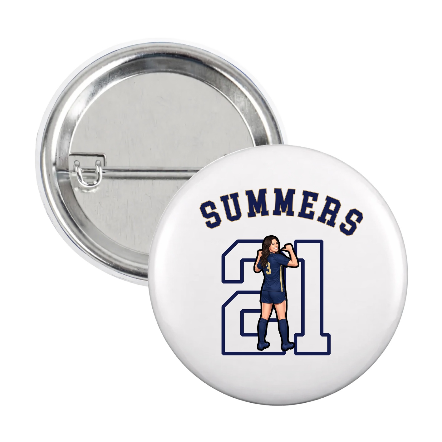 Game Day Button — Shirsey Arch in White