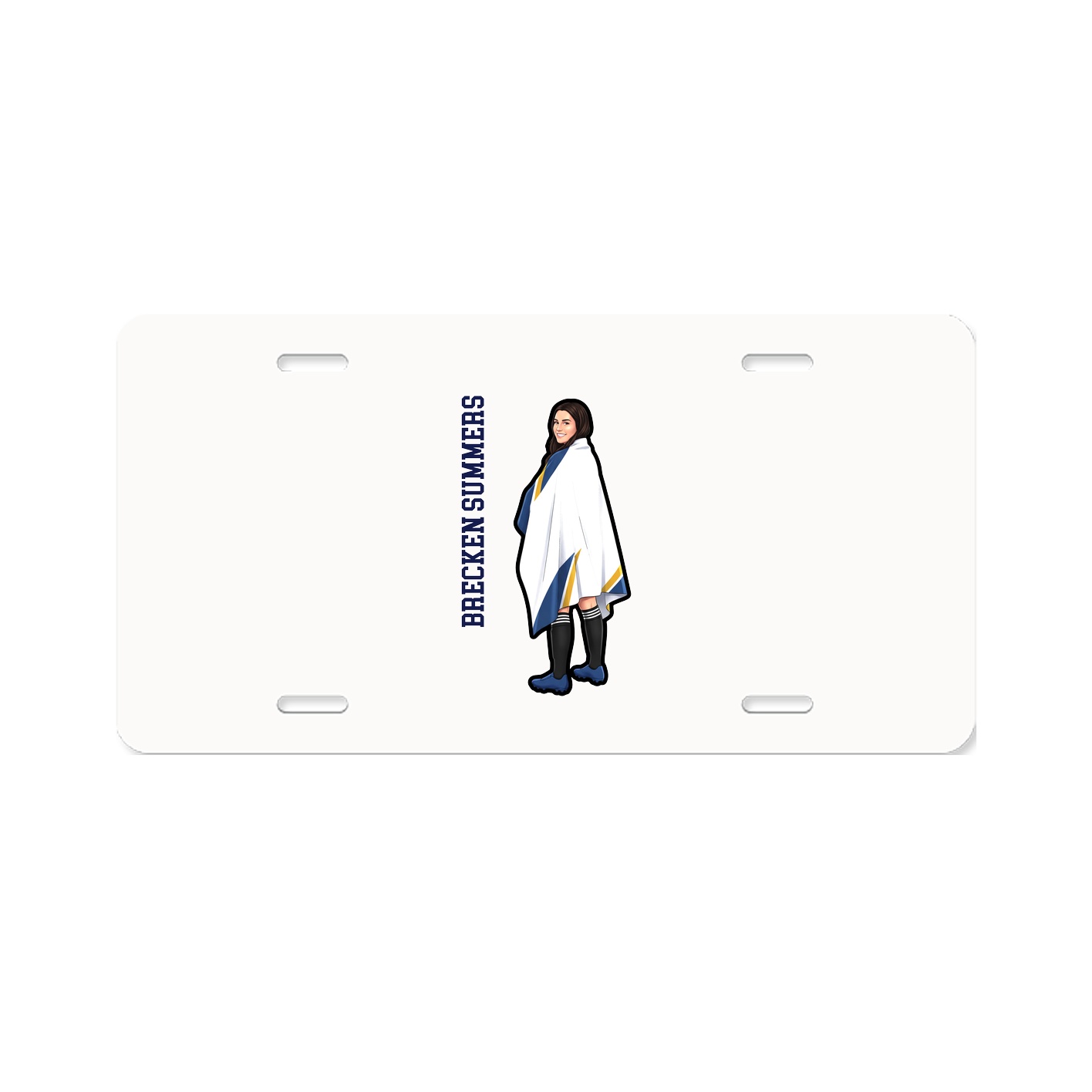 License Plate — Name Vertical in Classic