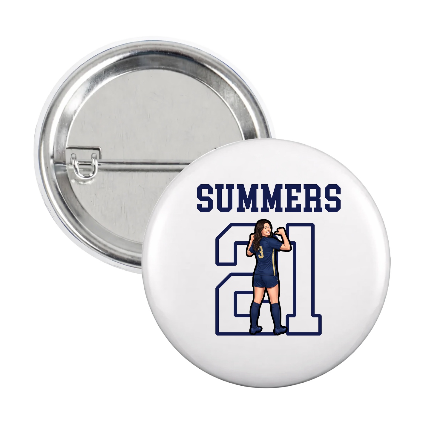 Game Day Button — Shirsey in White