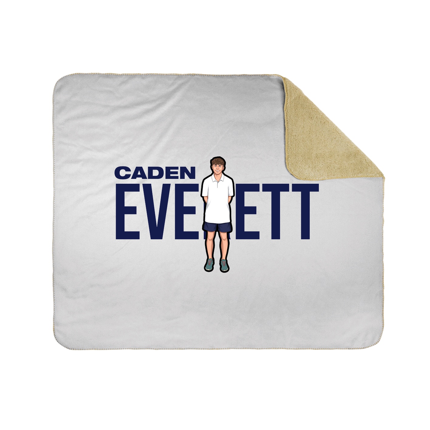 Throw Blanket — Player Name in White