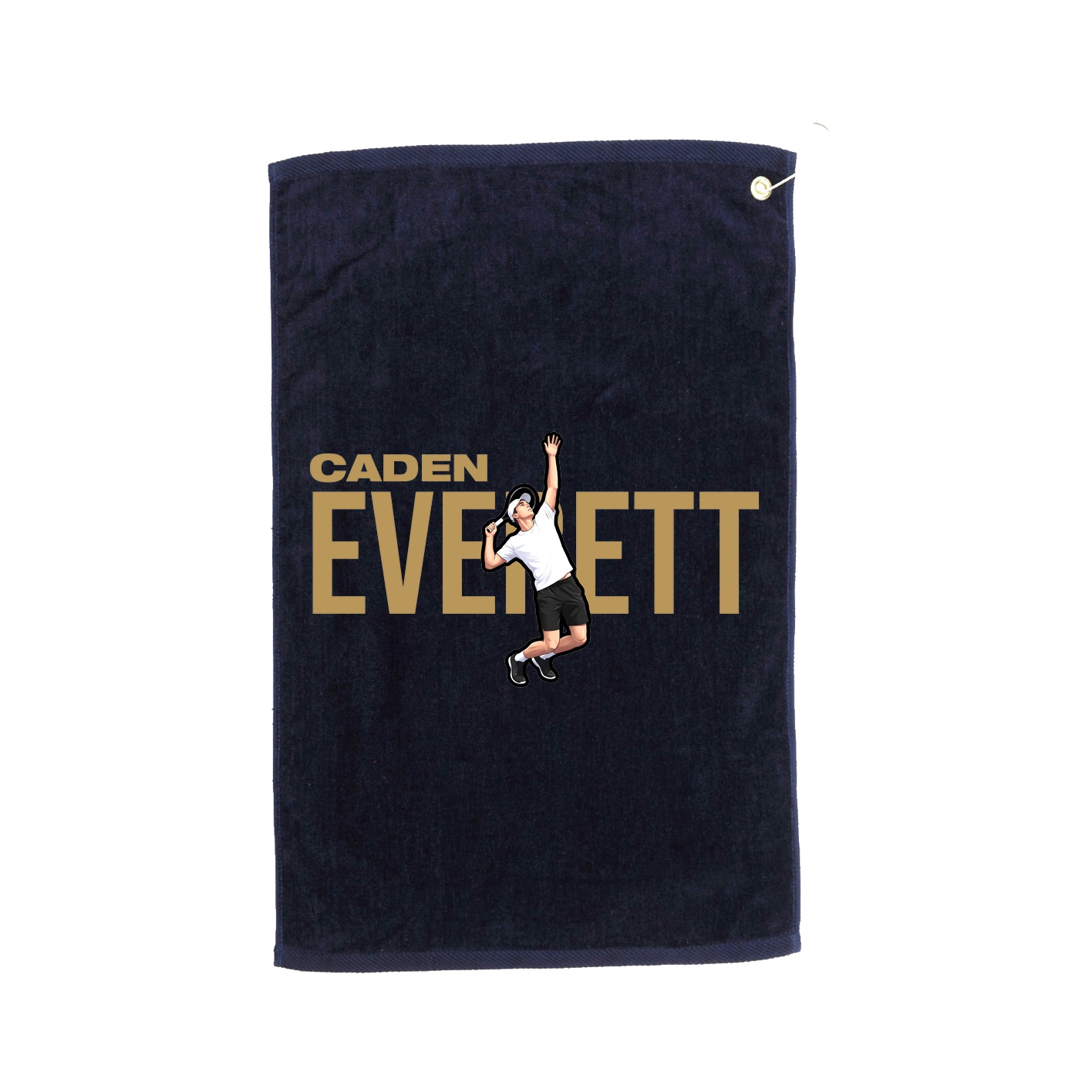 Golf Towel — Player Name in Navy