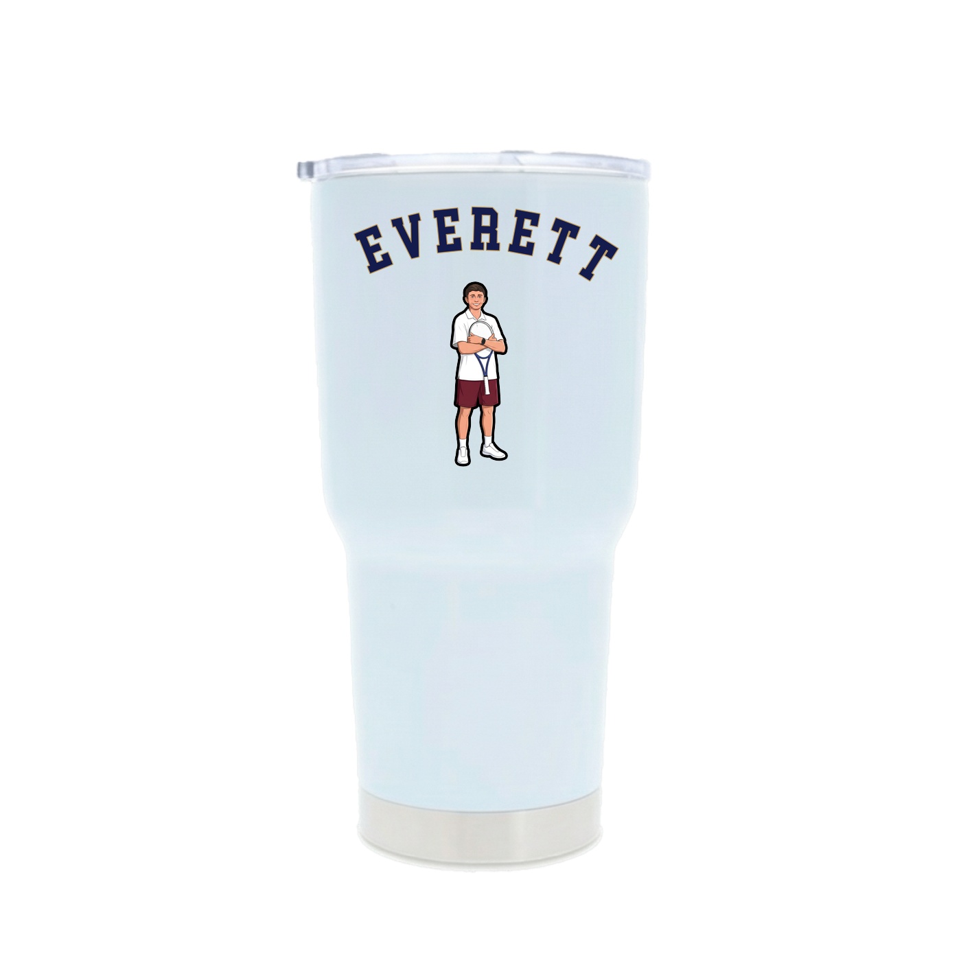30oz Stainless Steel Tumbler — Shirsey Arch in White
