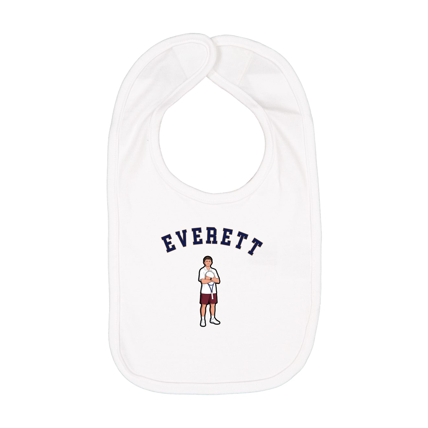 Infant Bib — Shirsey Arch in White