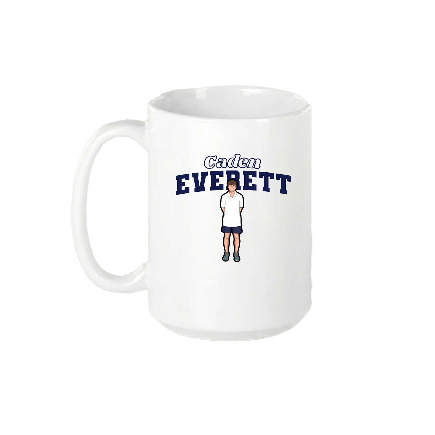 15oz Coffee Mug — Name Arch in White