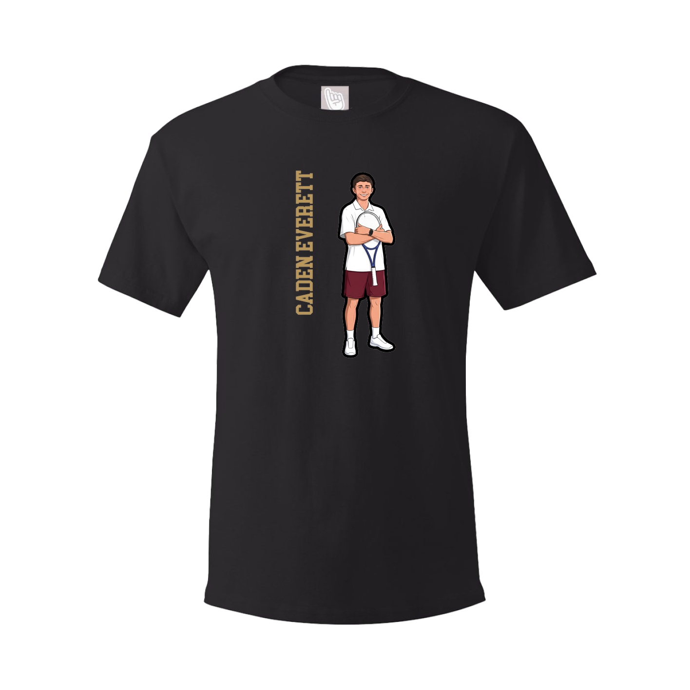 Tee — Name Vertical in Black