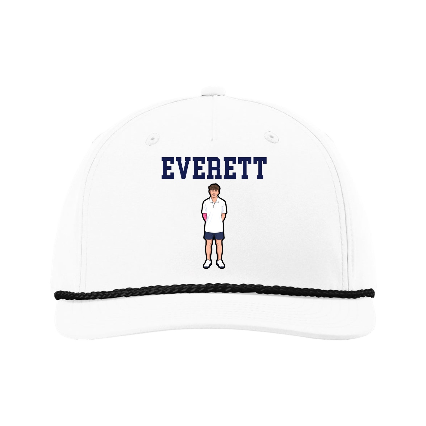 Five-Panel Classic Rope Cap — Shirsey in White