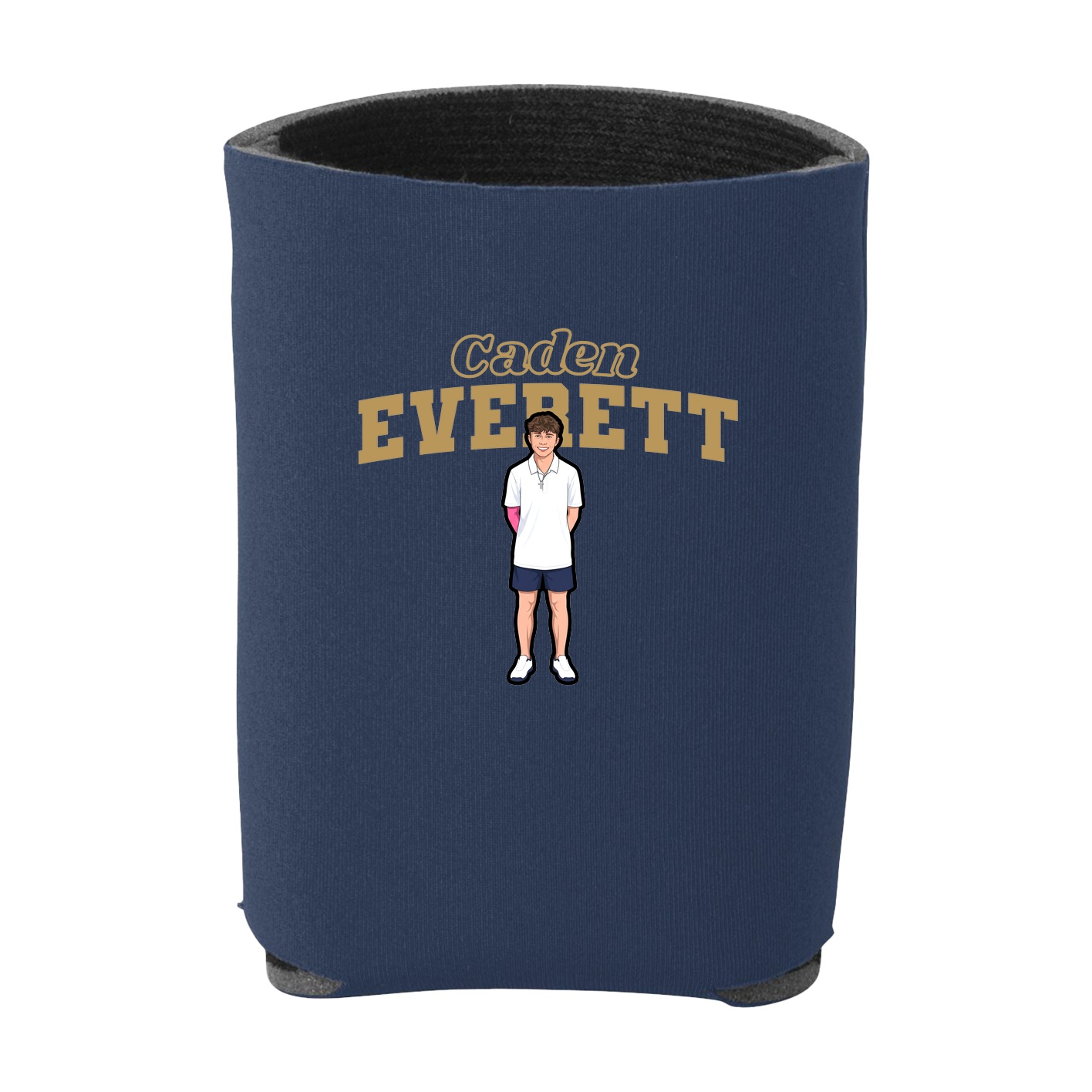 Can Holder — Name Arch in Navy