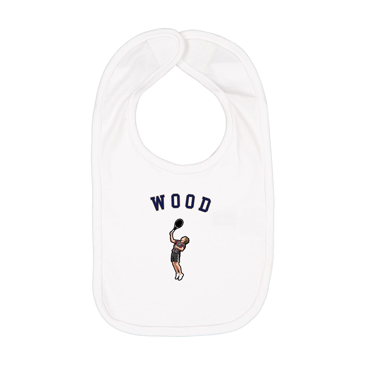 Infant Bib — Shirsey Arch in White