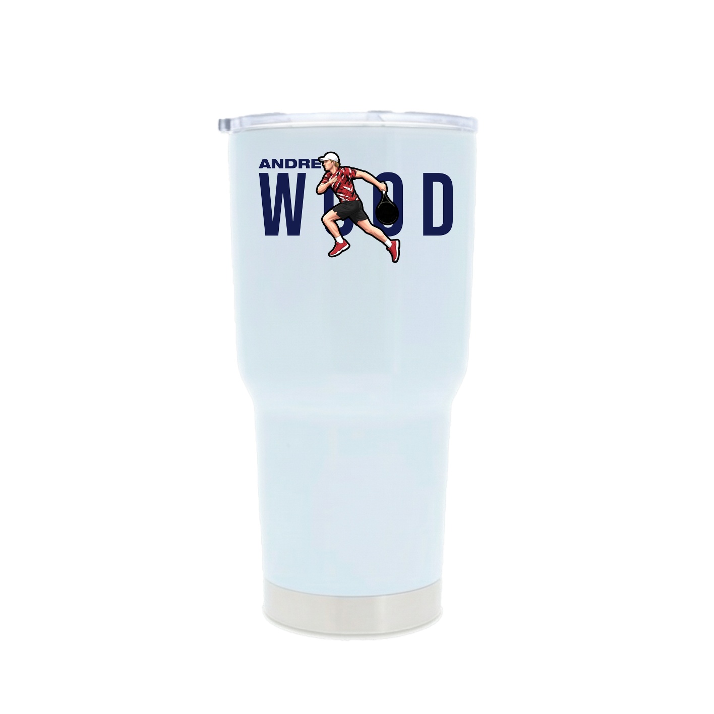 30oz Stainless Steel Tumbler — Player Name in White