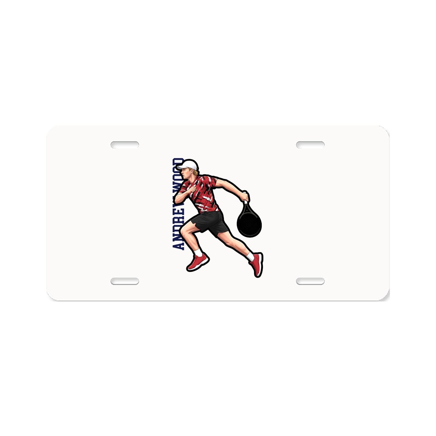 License Plate — Name Vertical in Classic