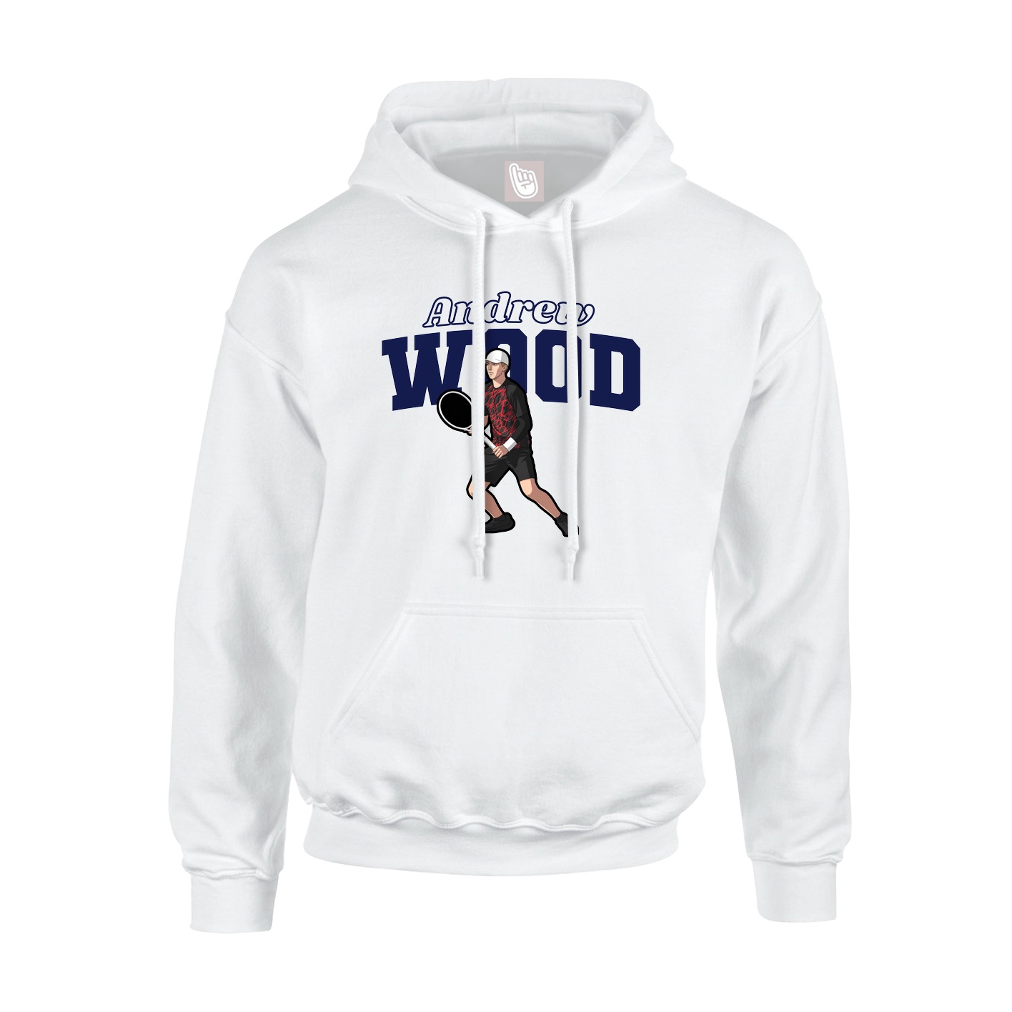 Hoodie — Name Arch in White