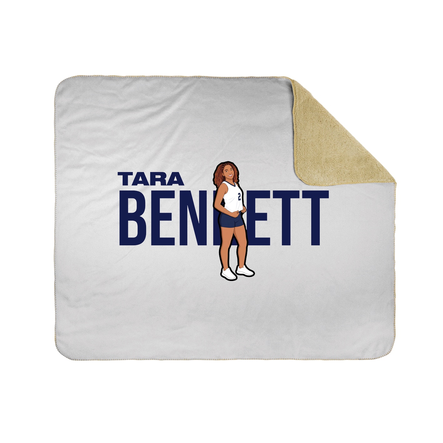 Throw Blanket — Player Name in White