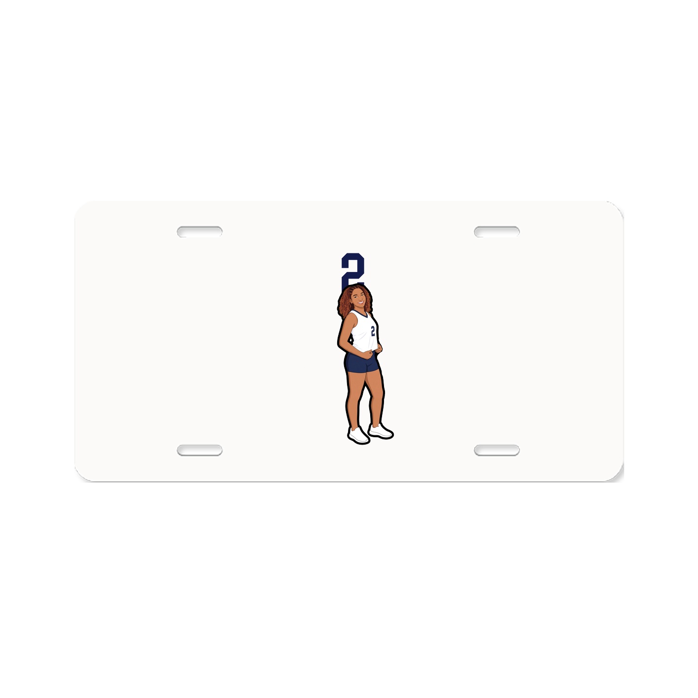 License Plate — Number Top in Classic