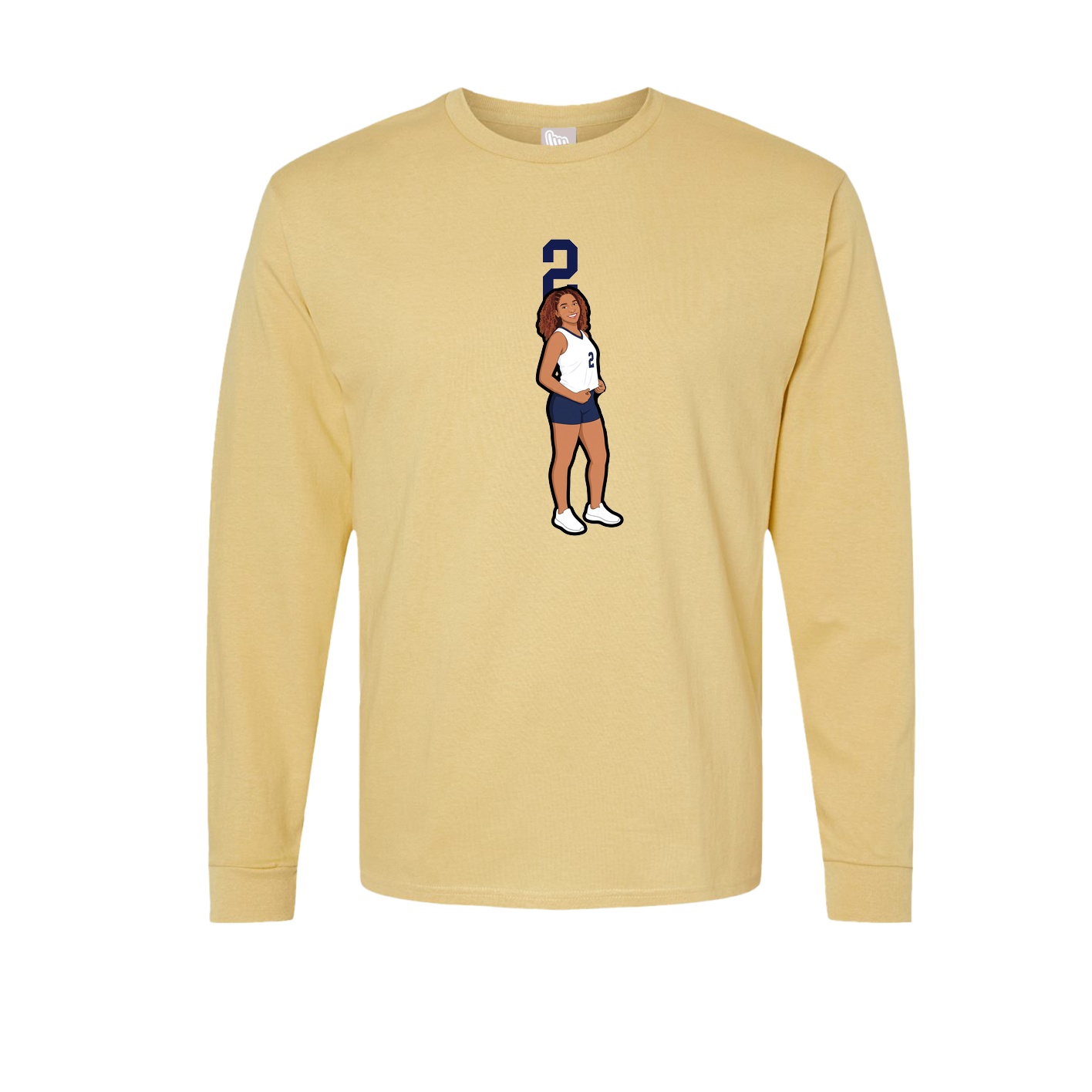 Long Sleeve Tee — Number Top in Vegas Gold