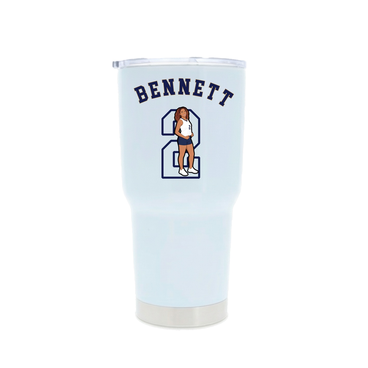 30oz Stainless Steel Tumbler — Shirsey Arch in White