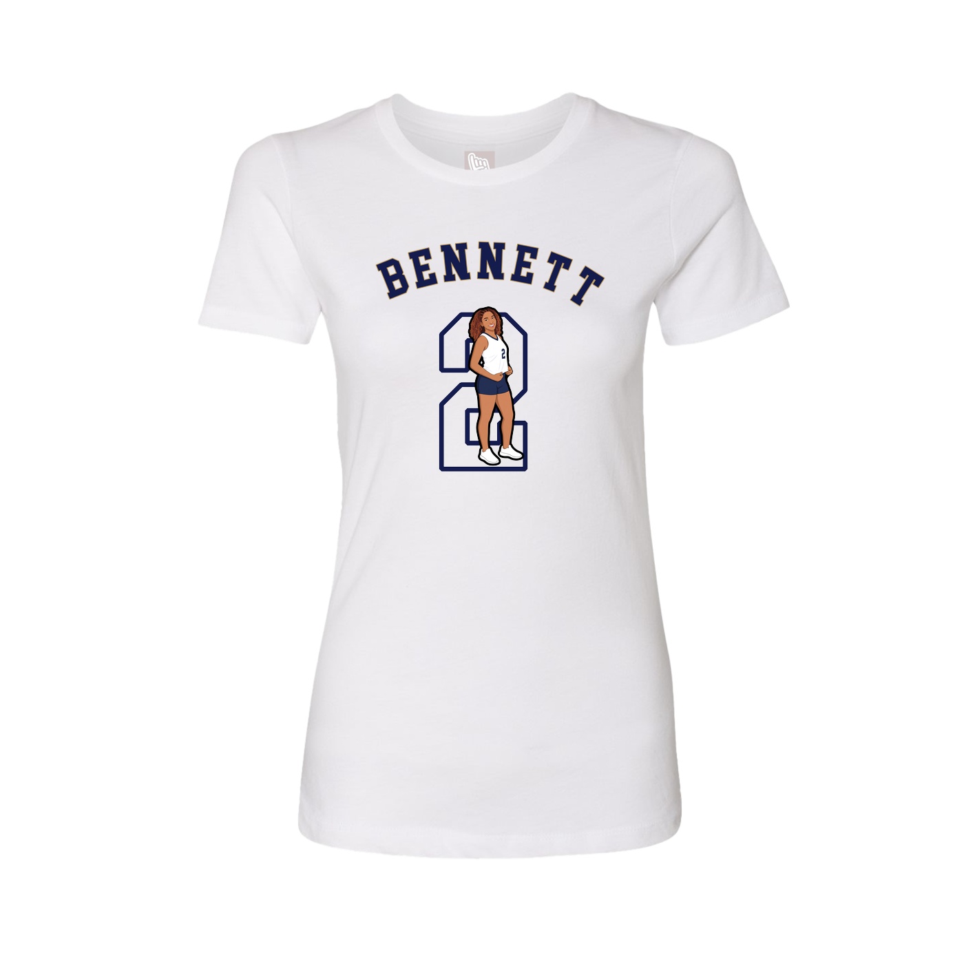 Fitted Women's Tee — Shirsey Arch in White